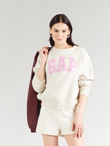 Bluză de molton 'HERITAGE' de la GAP pe bej: față