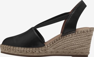 TAMARIS Espadrilles in Zwart