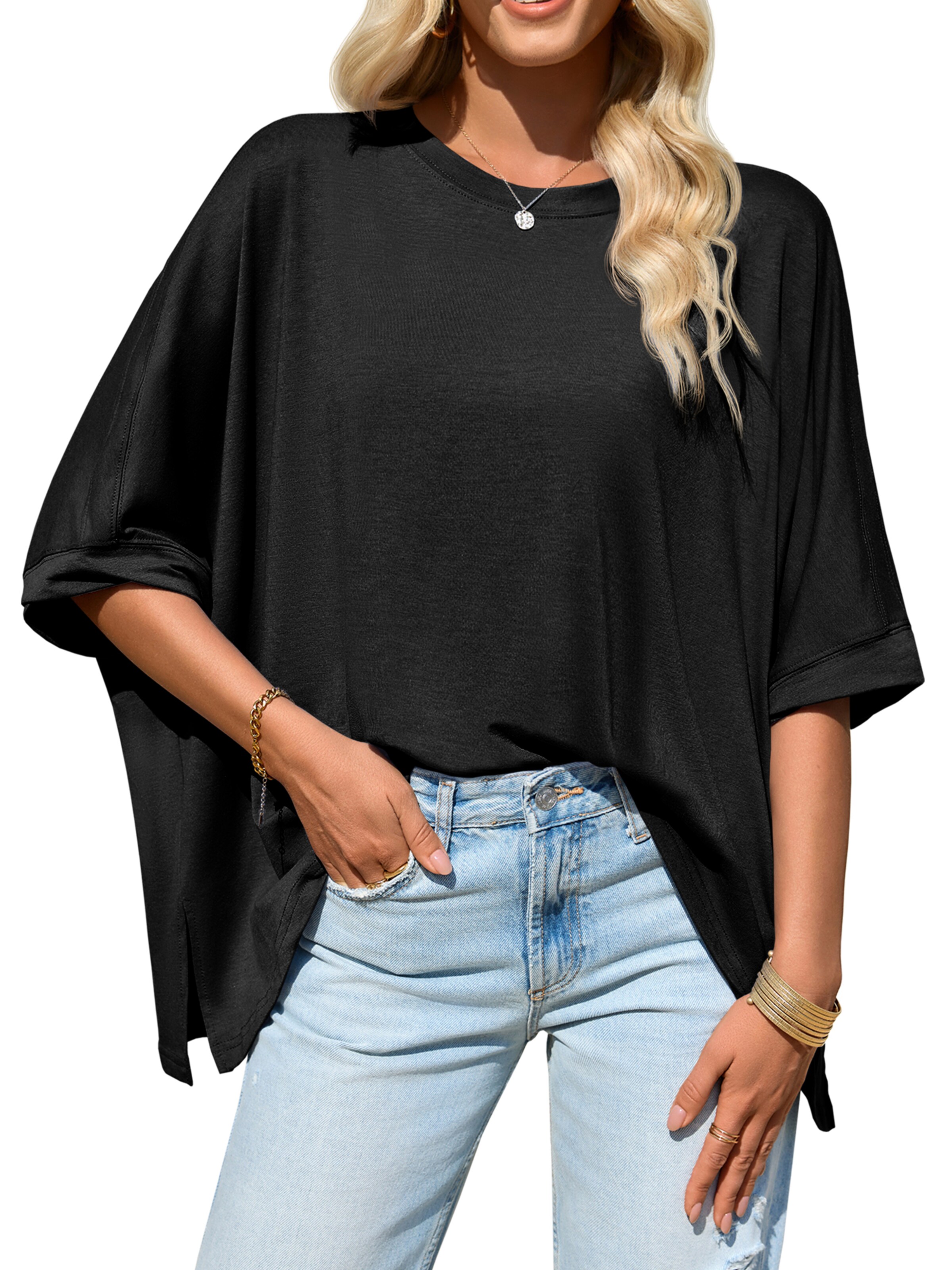 T-shirt oversize Imily Bela en noir