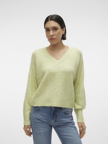 VERO MODA Sweater 'ELLYLEFILE' in Green: front