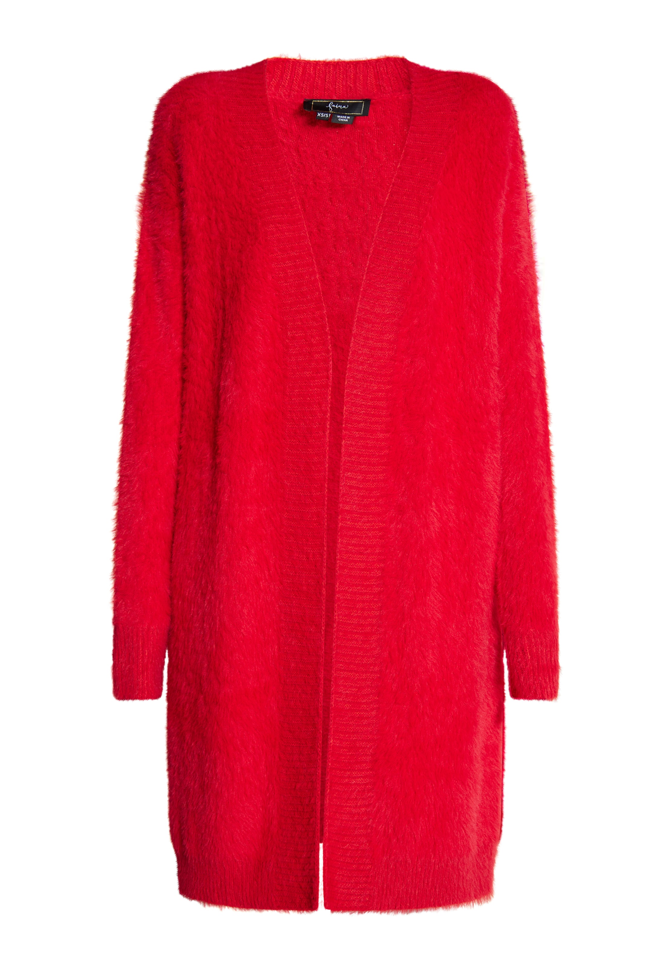 faina Πλεκτή ζακέτα σε κόκκινο: μπροστά