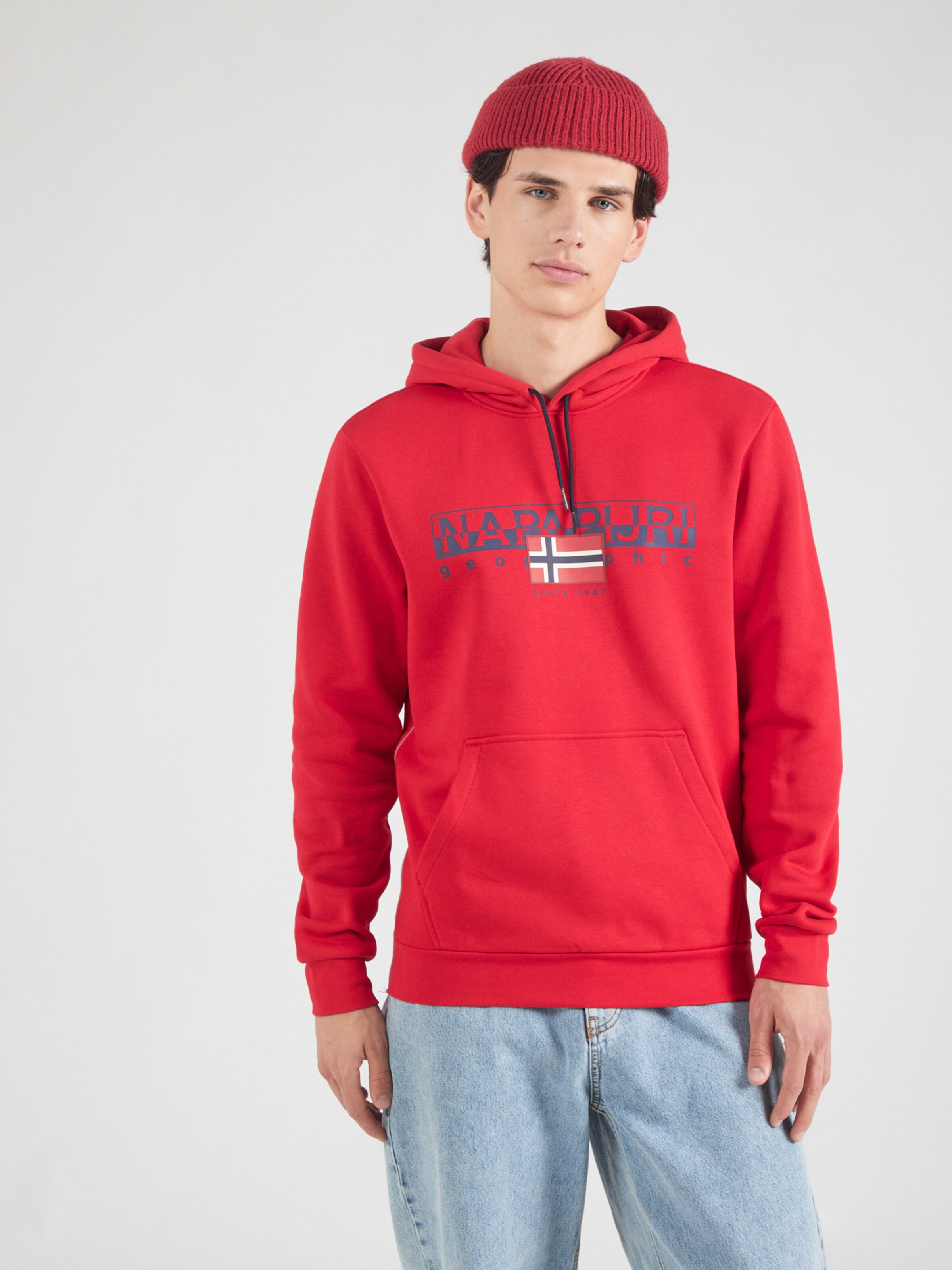Napapijri red hoodie hotsell
