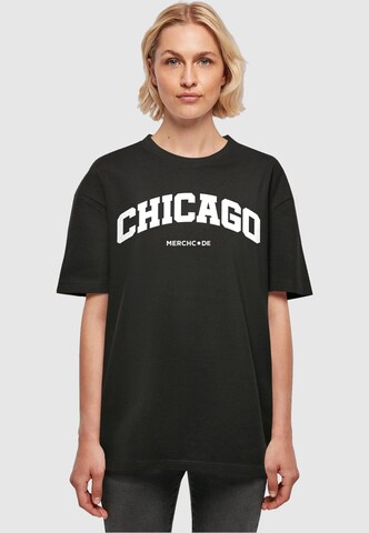 Merchcode Shirt 'Chicago' in Zwart: voorkant