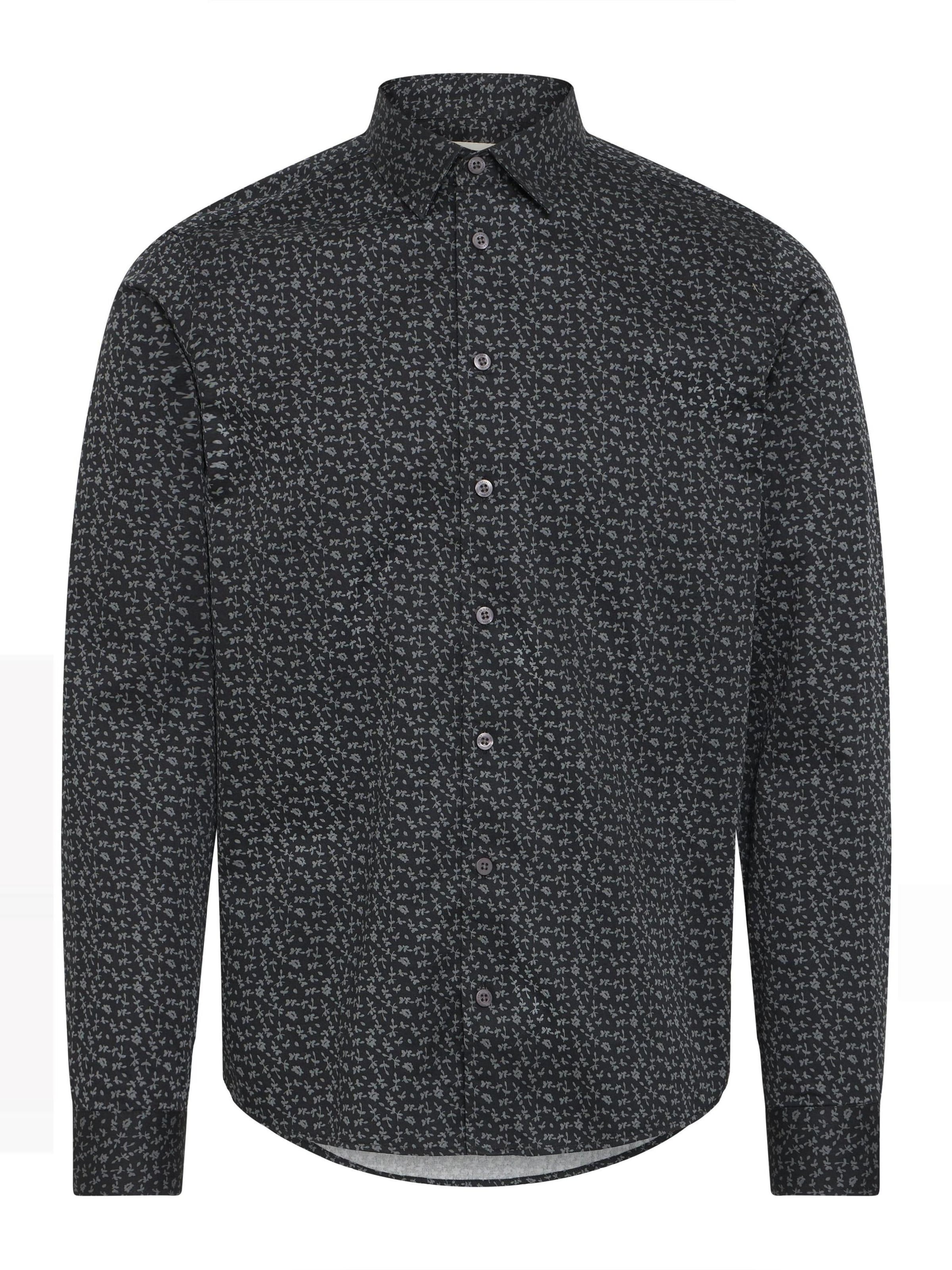 Casual Friday - Regular Fit Camisa ' CFTAUSON ' em preto: frente