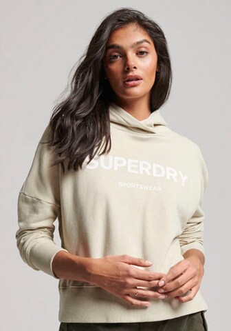 Sweat-shirt Superdry en beige : devant