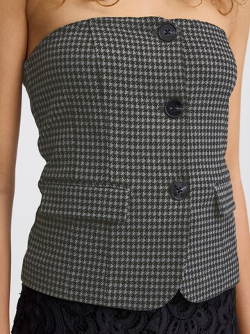ICHI - Chaleco 'HOUNDSTOOTH' en negro