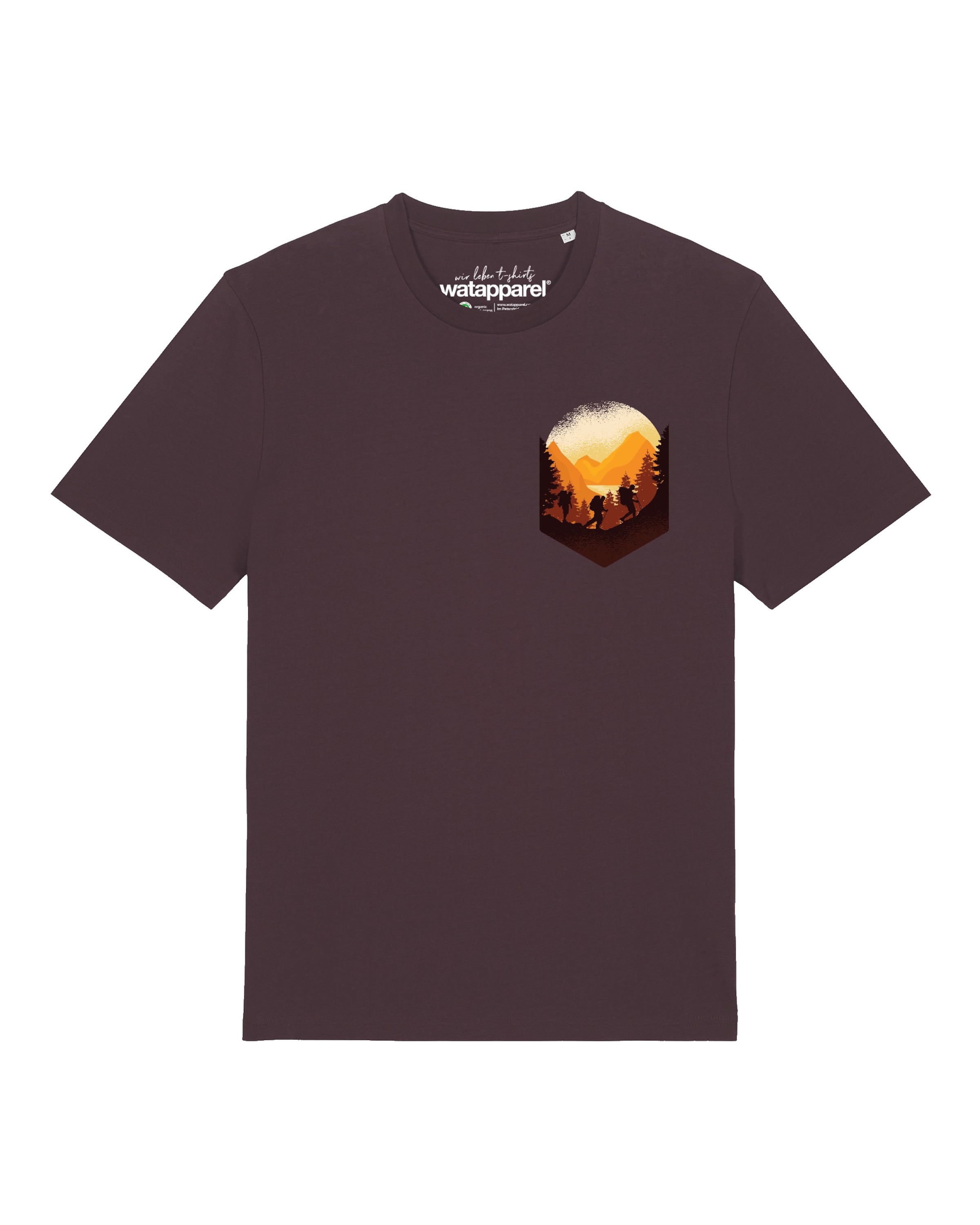 T-Shirt 'Hiking In The Mountains' Watapparel en rouge : devant