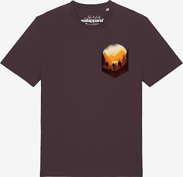 T-Shirt 'Hiking In The Mountains' Watapparel en rouge : devant