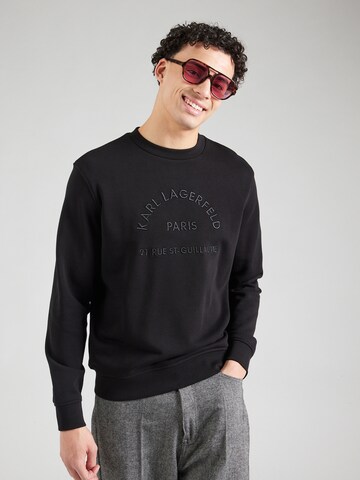 Sweat-shirt Karl Lagerfeld en noir : devant