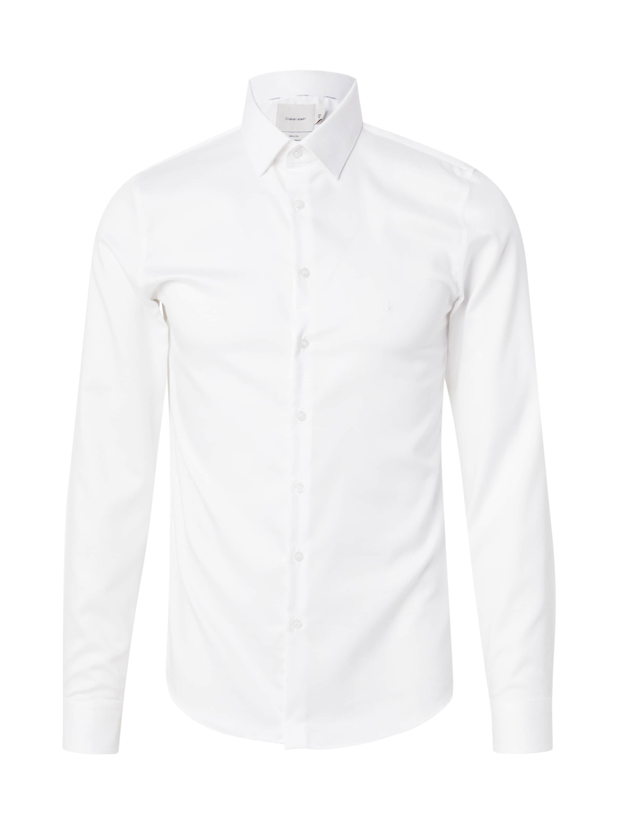 Slim fit Camicia business di Calvin Klein in bianco: frontale
