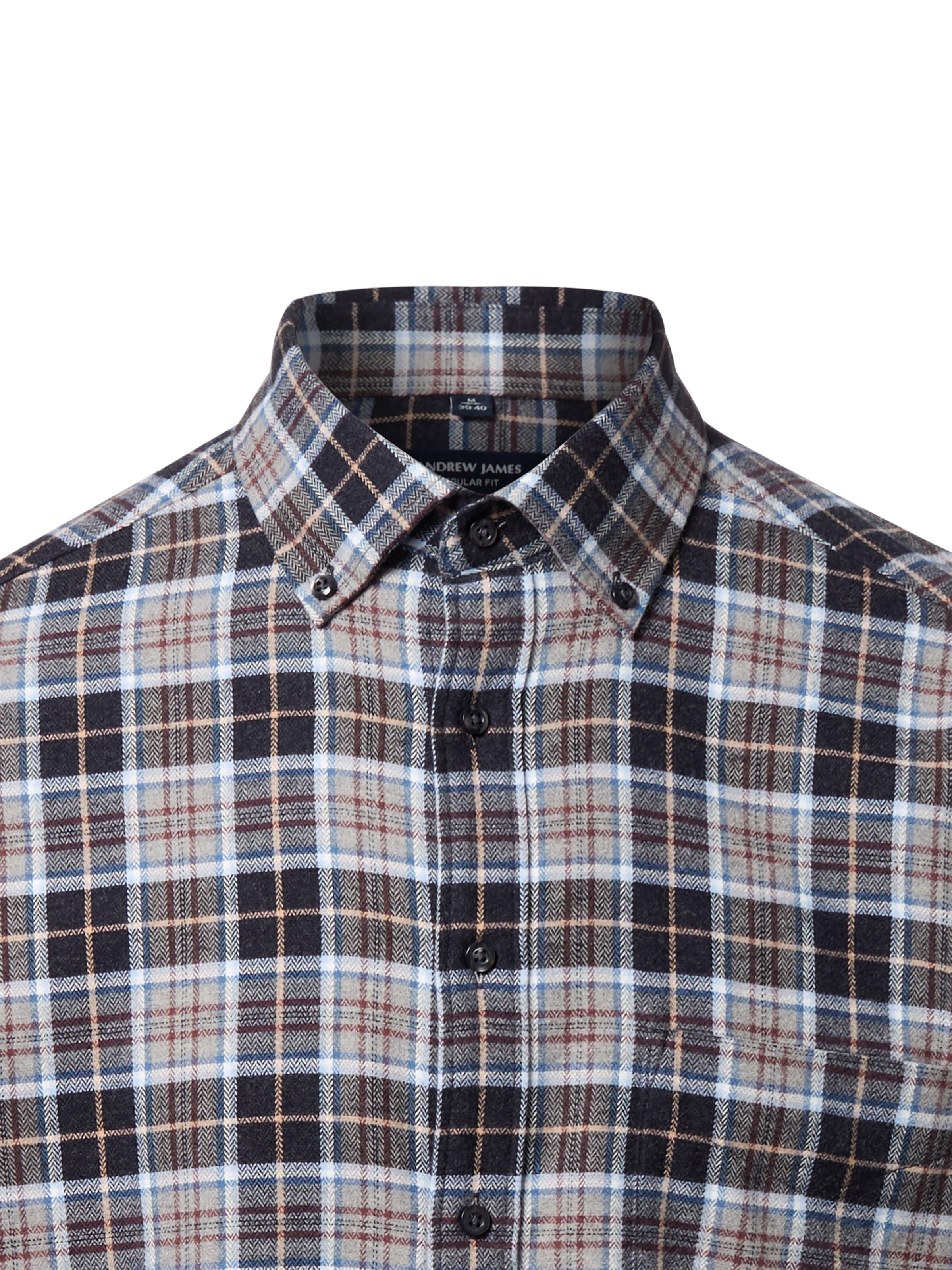 Andrew James Regular Fit Hemd in Grau