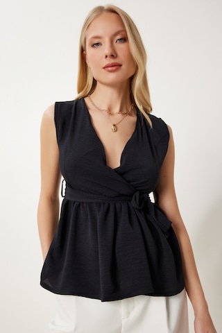 Happiness İstanbul Blouse in Black: front