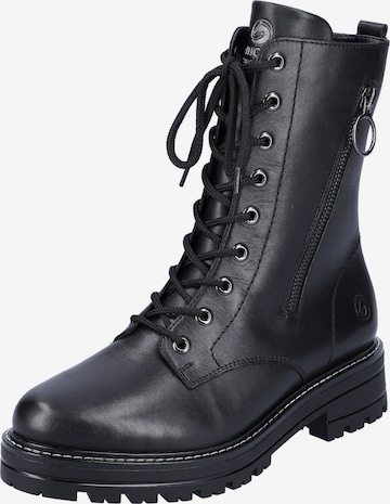 REMONTE Lace-Up Ankle Boots in Black: front