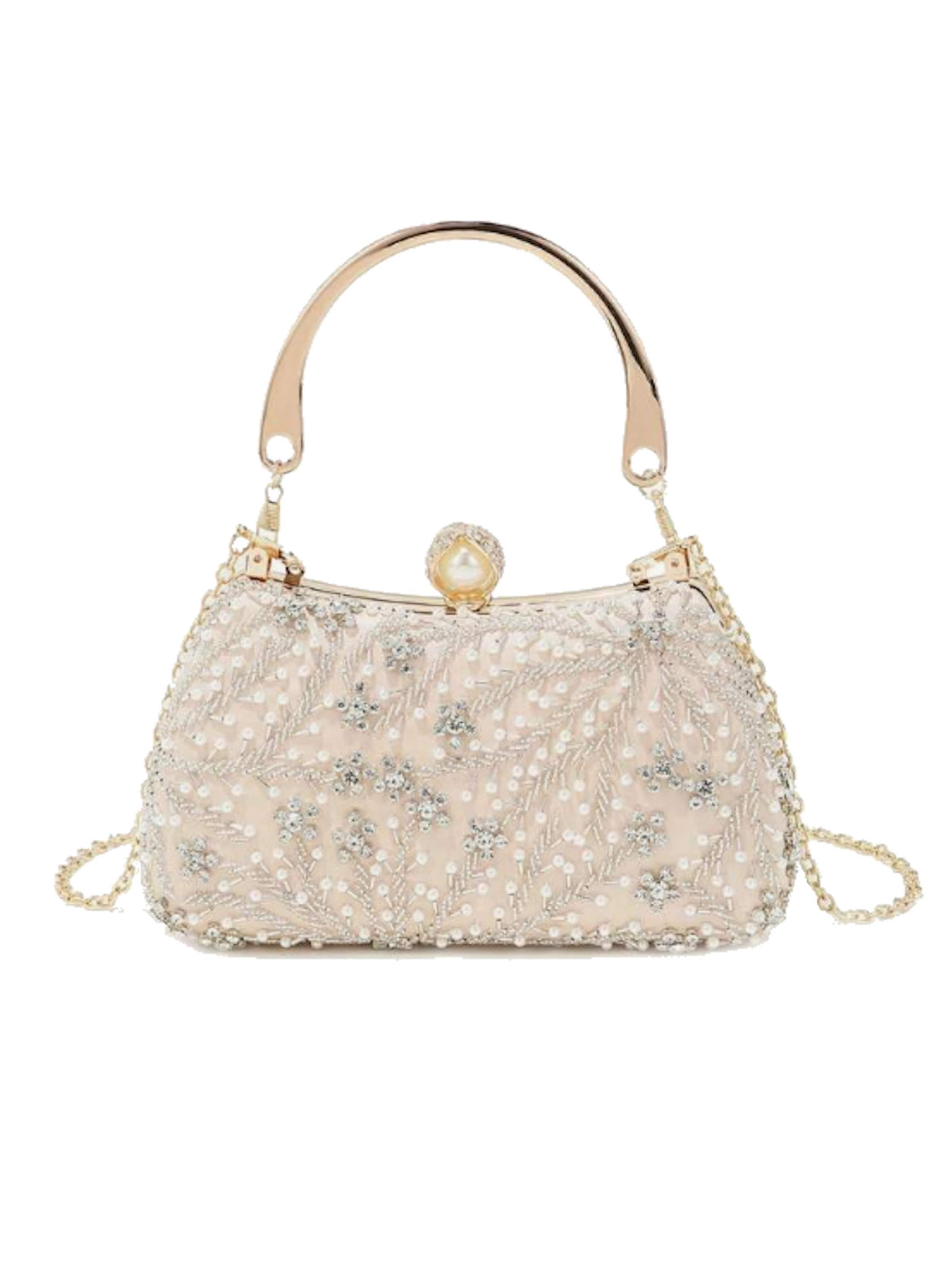 Tomshop24-7 Clutch 'Abendtasche Lara' in Beige: front