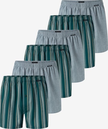 SCHIESSER Boxershorts 'Web' in Groen: voorkant