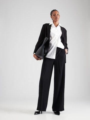 GERRY WEBER Loose fit Trousers with creases in Black
