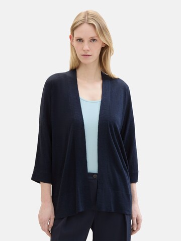 TOM TAILOR Gebreid vest in Blauw: voorkant