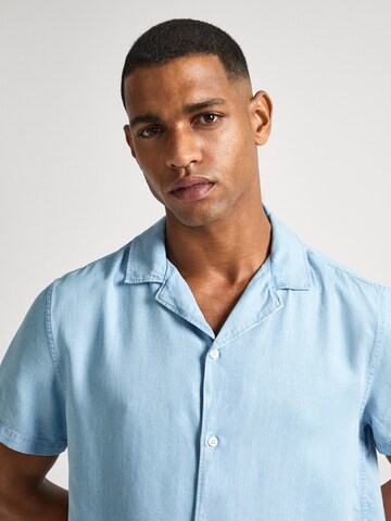 Pepe Jeans Regular fit Button Up Shirt 'PENNY' in Blue