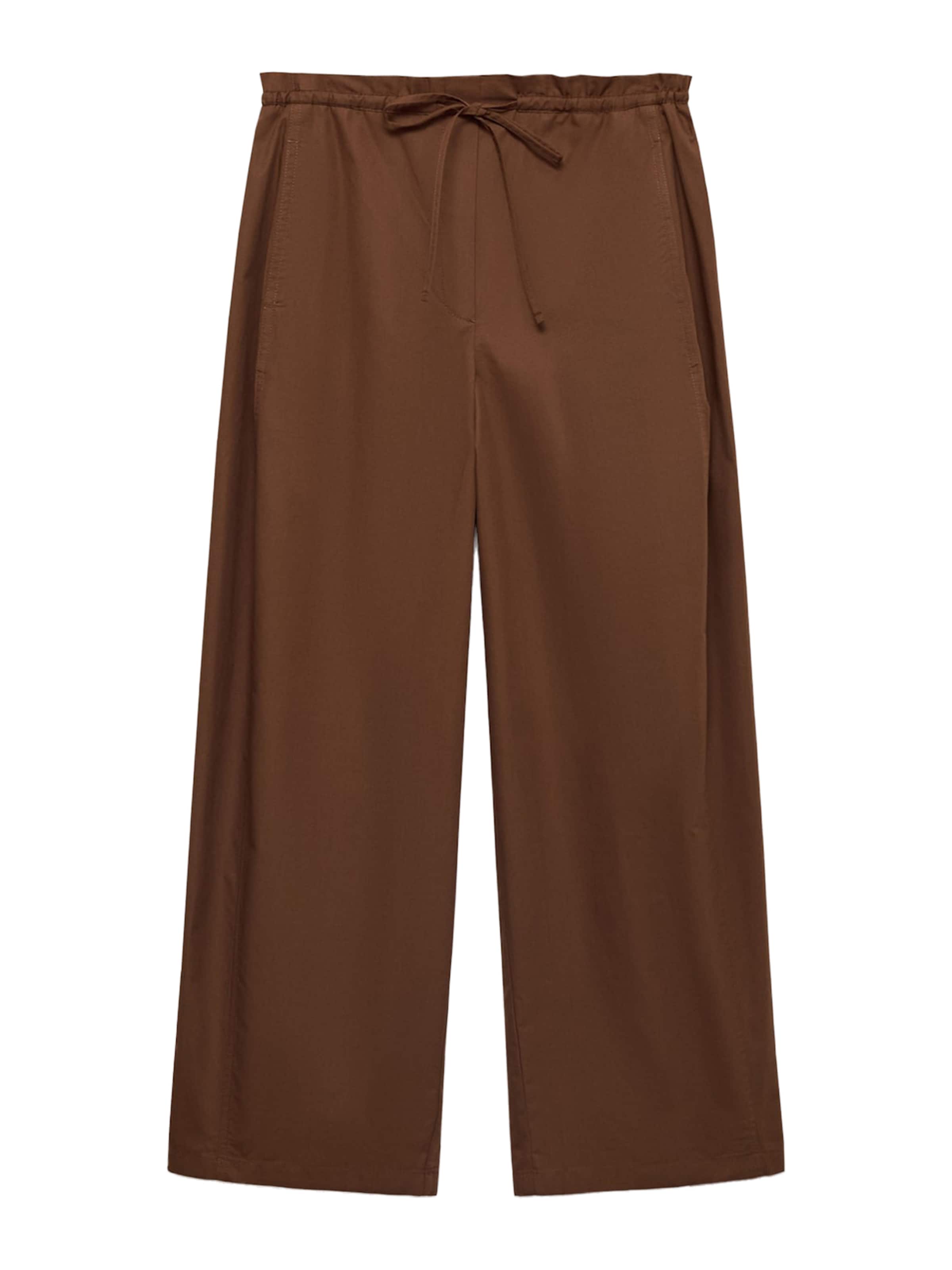 MANGO Luźne Spodnie &#x27;LUPE&#x27; w kolorze brązowy: przód