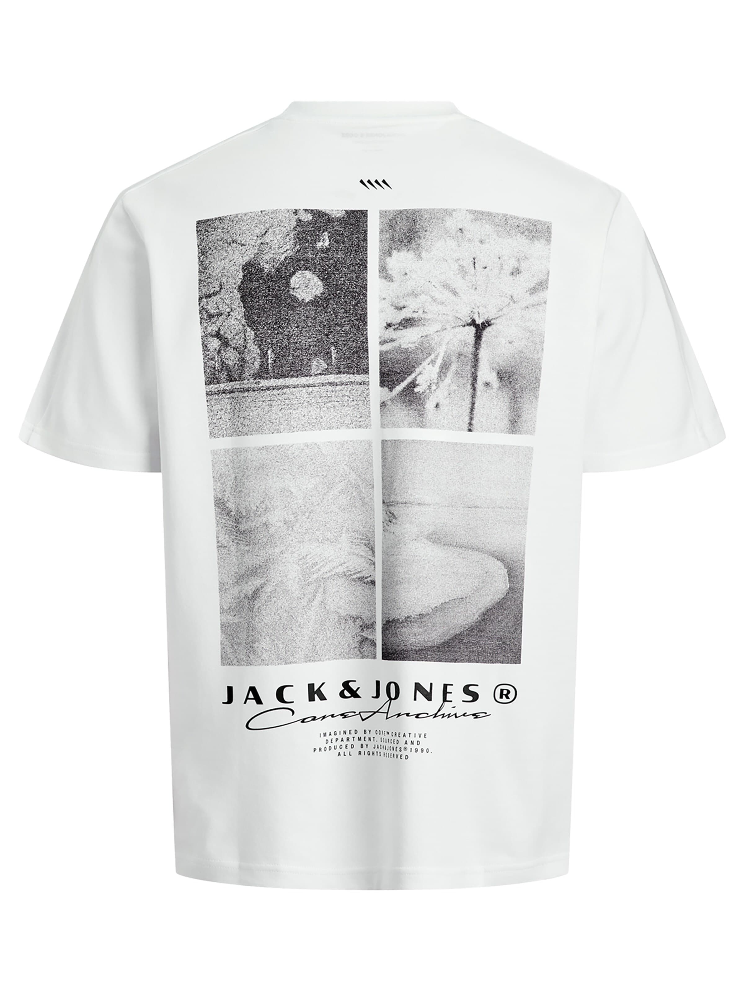 JACK & JONES Shirt 'Point Back Imagery'‌‌‌‌‌ in Weiß