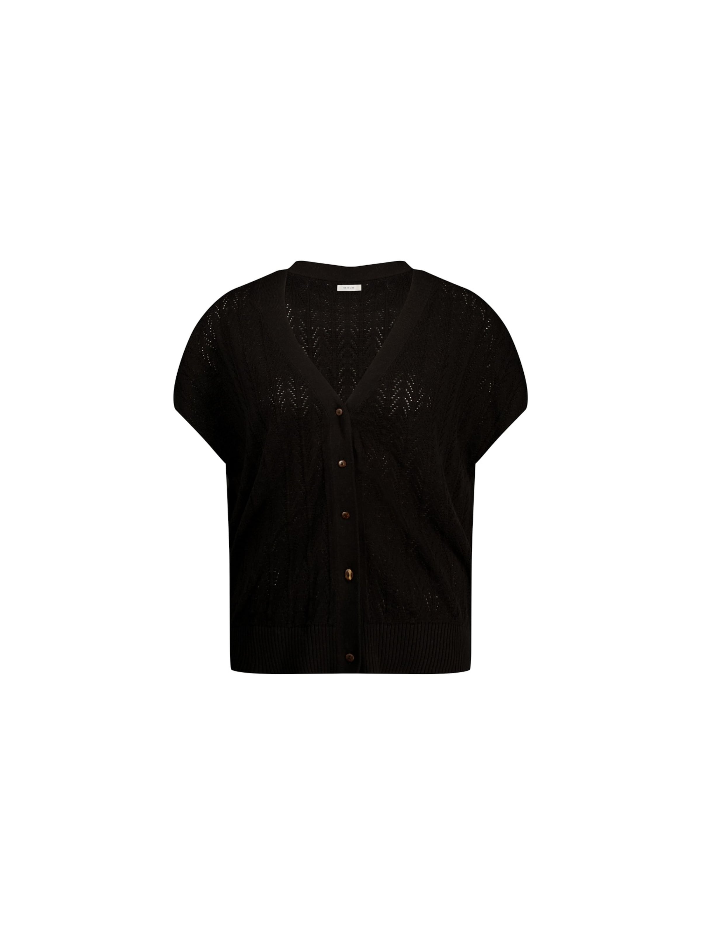 Cardigan 'Marika' Deeluxe en noir : devant