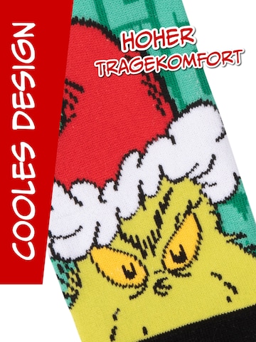 The Grinch Socken 'Merry Grinchmas'‌ in Grün