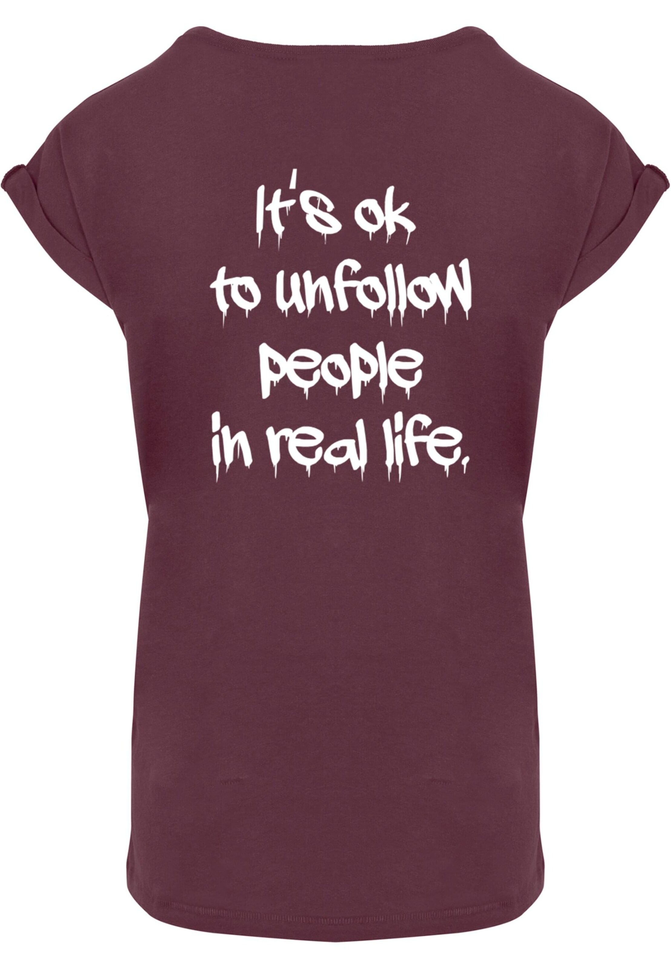 Merchcode Shirt 'Unfollow' in Rood