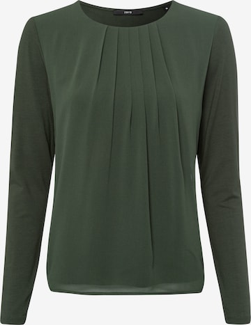 Camicia da donna di zero in verde: frontale