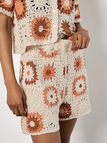 Regular Pantalon Apricot en beige