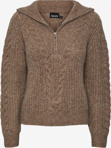 Pull-over 'KATE' PIECES en marron : devant