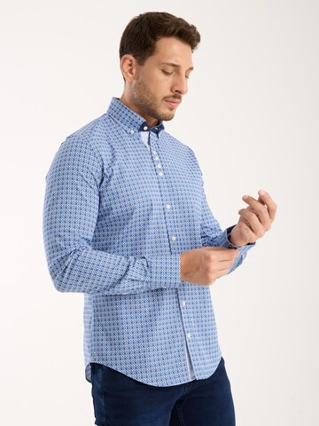 Slim fit Camicia business di 7Camicie in blu