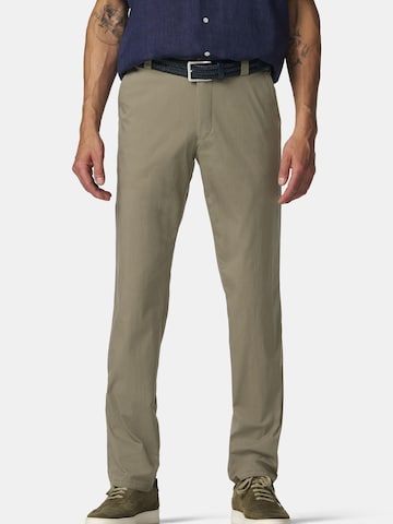 MEYER Regular Chino trousers in Green: front