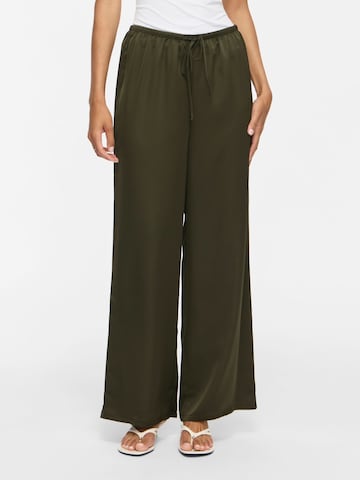 Wide Leg Pantalon 'VIEllette' VILA en vert : devant