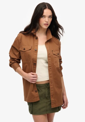 Superdry Tussenjas in Bruin: voorkant
