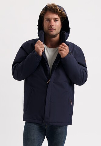 Travelin Winter Jacket ' Pontus ' in Blue: front