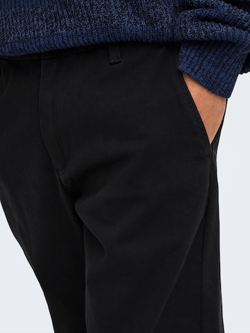 Only & Sons Regular Chino trousers 'ONSCAM' in Black