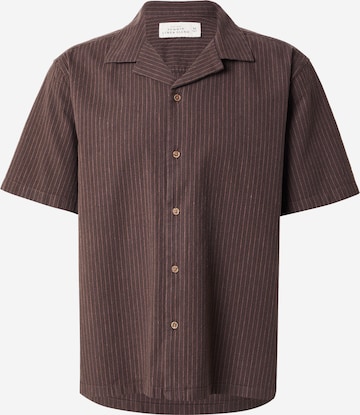 Abercrombie & Fitch Overhemd in Bruin: voorkant