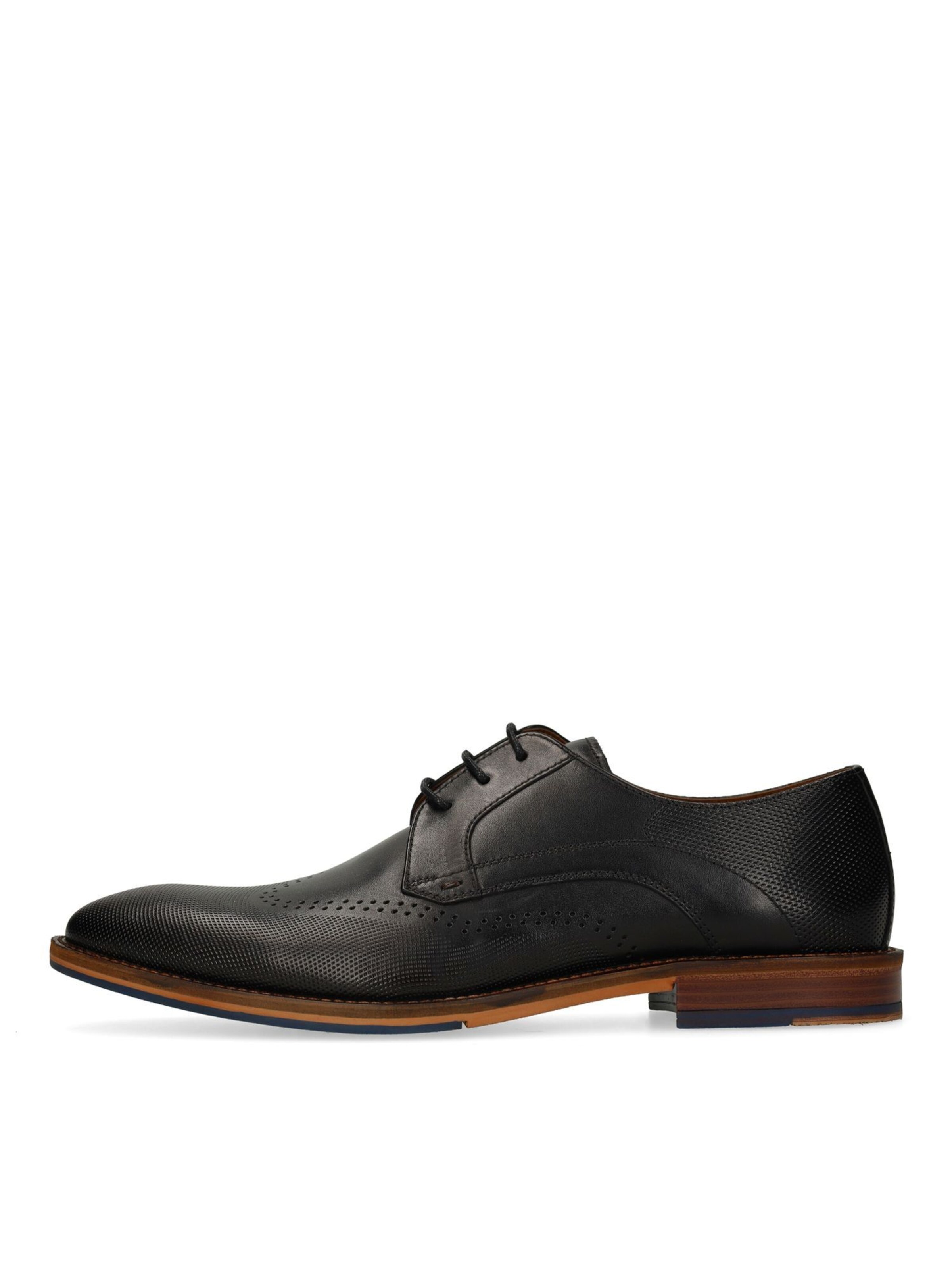 MANFIELD Schnürschuh in Schwarz