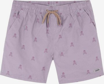 Scalpers Board Shorts 'Skull Classic' in Purple: front