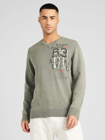 CAMP DAVID Sweater in Green: front