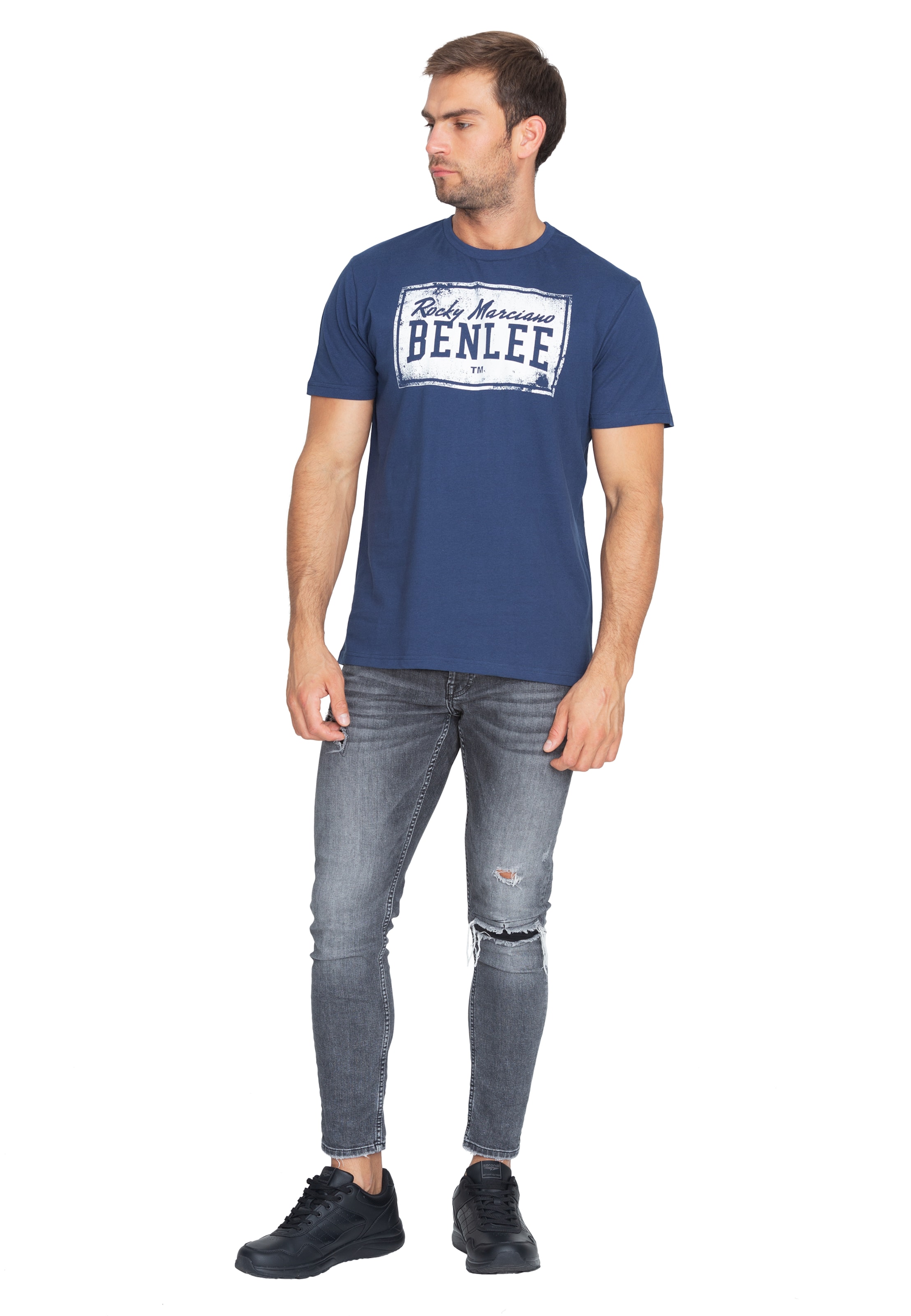 Benlee Koszulka 'Boxlabel' w kolorze niebieski