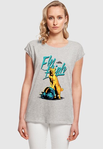 T-shirt 'Captain Marvel - Fly High' ABSOLUTE CULT en gris : devant