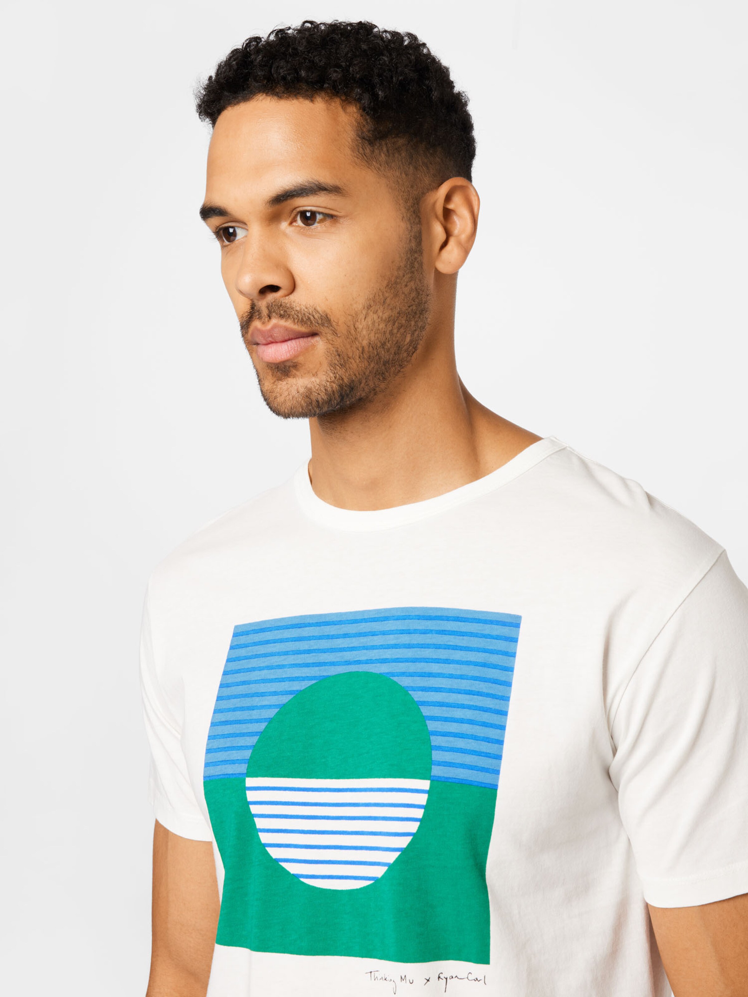 Männer Shirts Thinking MU T-Shirt 'HORIZON' in Weiß - XU38482 Männer Shirts Thinking MU T-Shirt 'HORIZON' in Weiß - XU38482