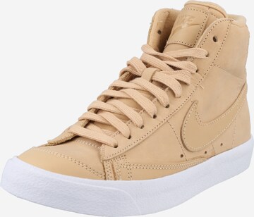 Nike Sportswear Korkeavartiset tennarit 'BLAZER MID PRM MF' värissä beige: edessä