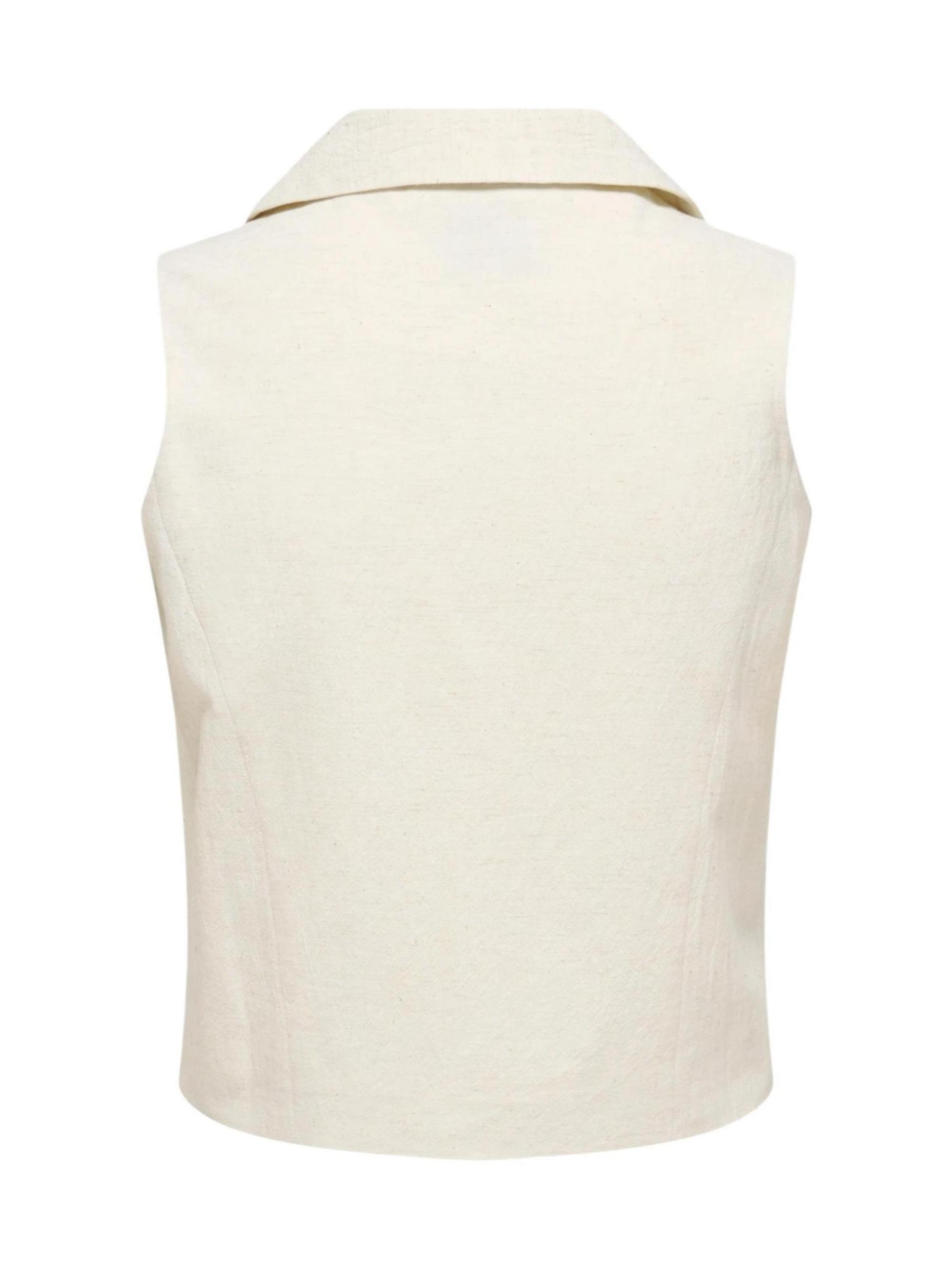 Gilet 'Jdymilan Linen S/L Waistcoat Tlr 15366390' di Jaqueline de Yong in beige