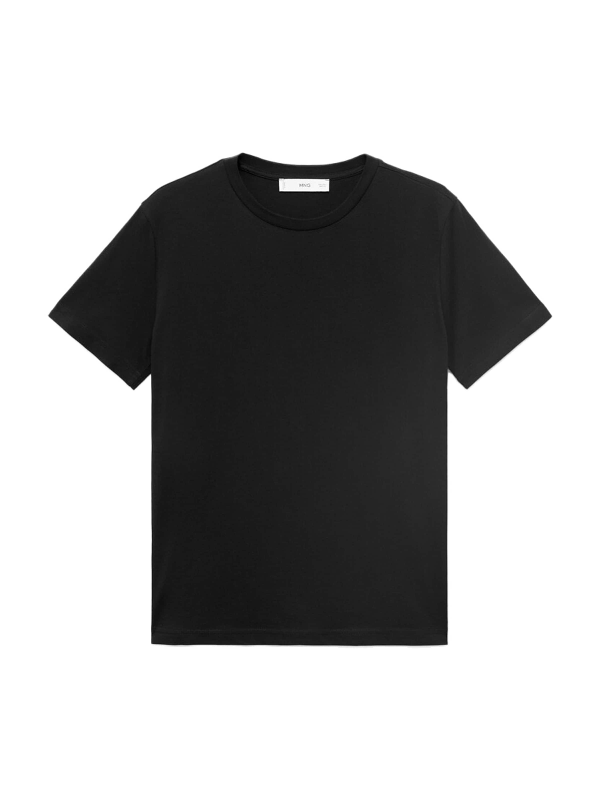 MANGO Tričko 'CHALS' - Čierna: predná strana