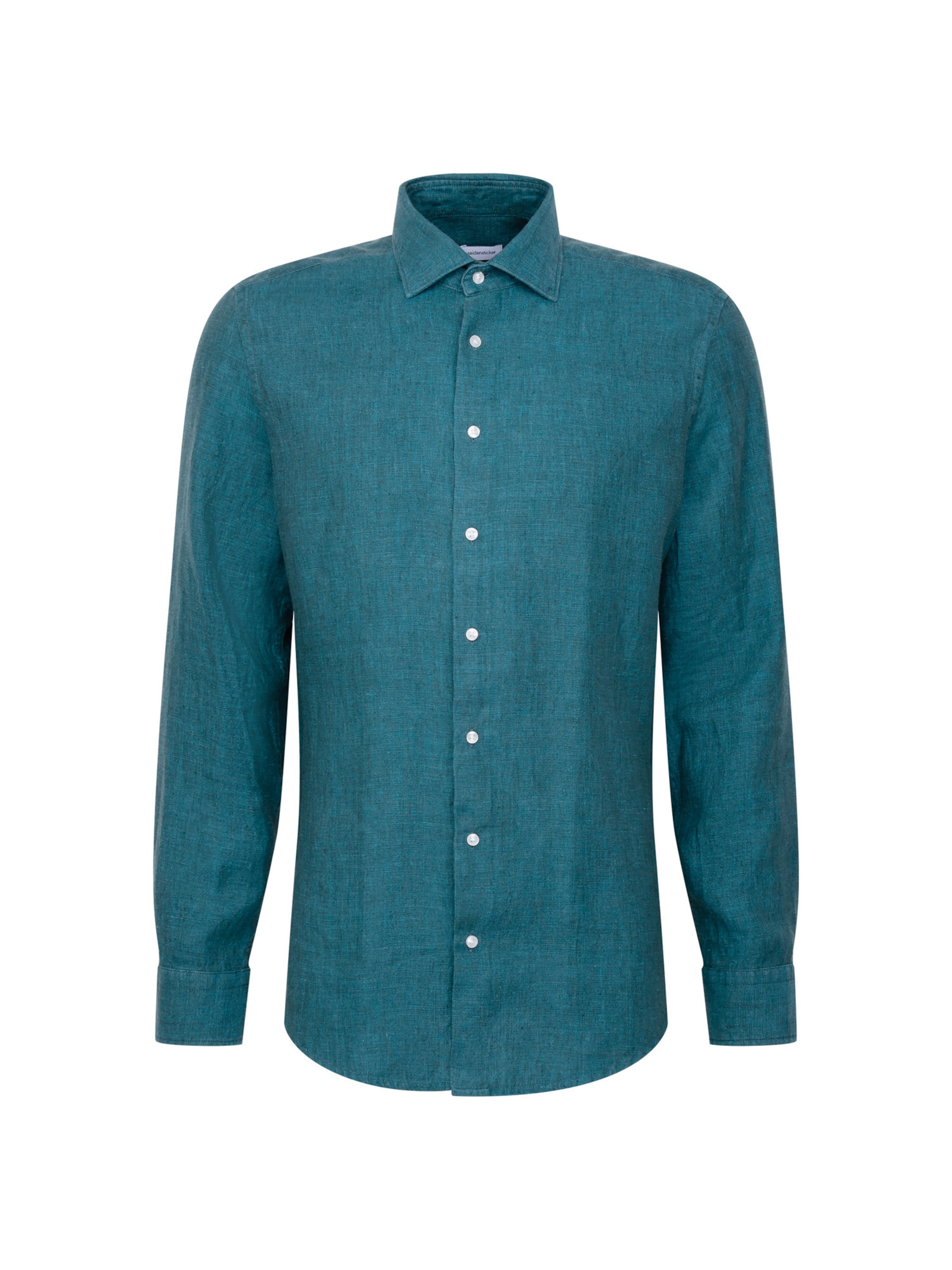 Coupe slim Chemise business 'Smart Linen' SEIDENSTICKER en vert : devant