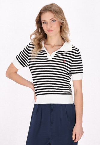 DreiMaster Klassik Trui 'Classic Look' in Wit: voorkant