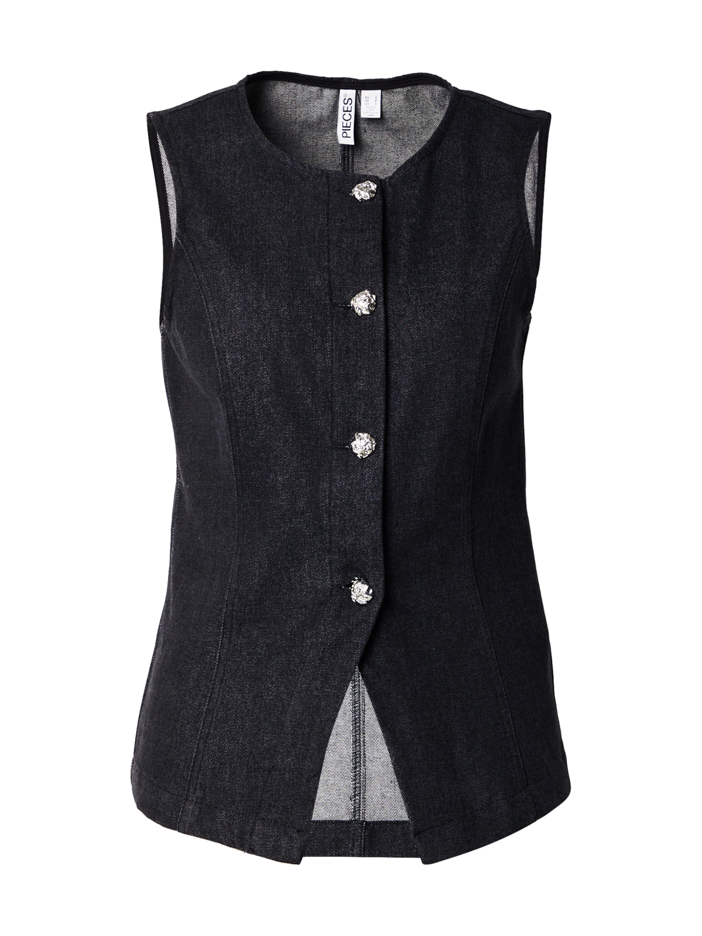 melns PIECES Veste 'PCFABIA': no priekšpuses