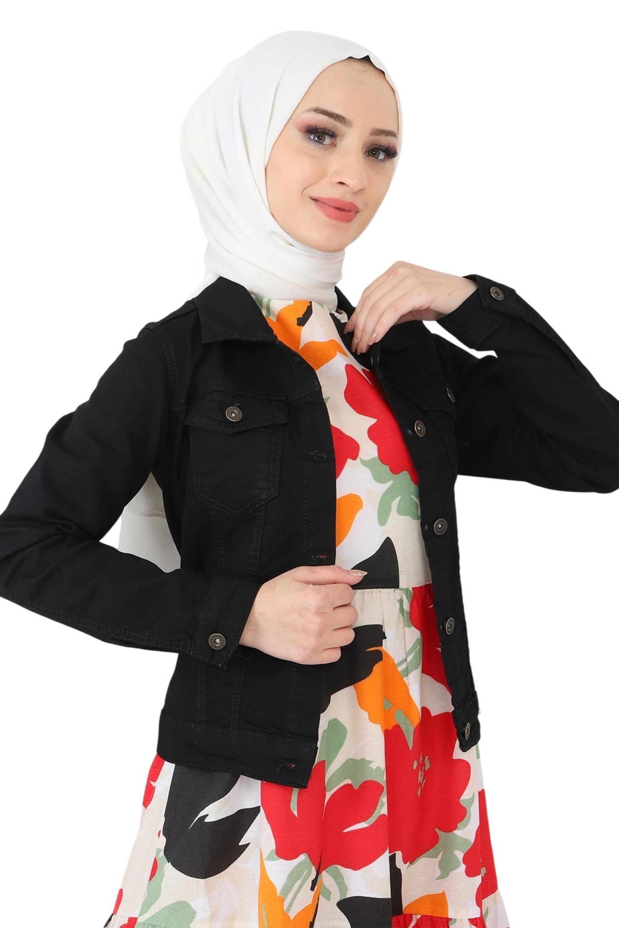 MODAMIHRAM Between-Season Jacket in Black: front